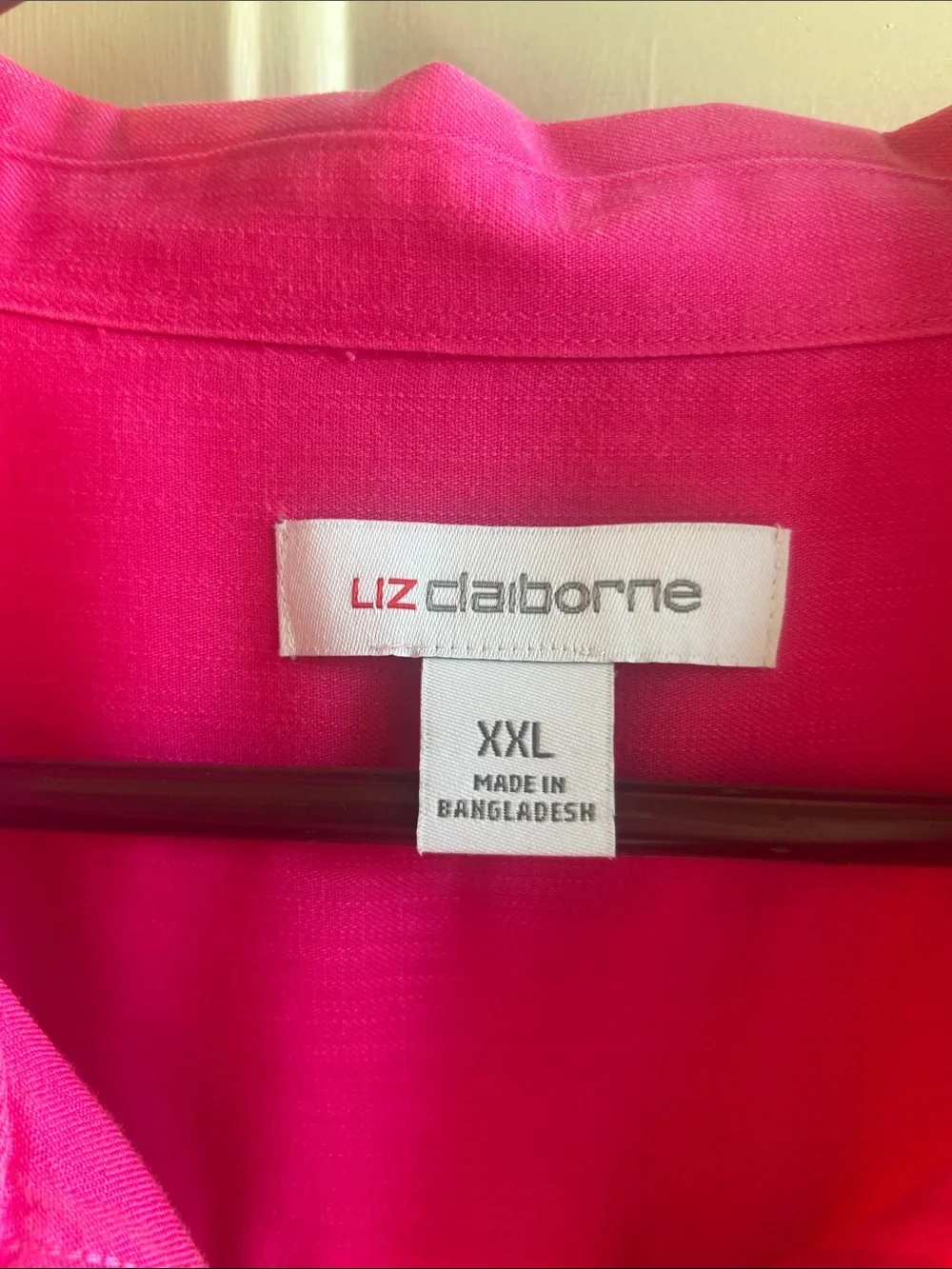 NWT Liz Claiborne SZ XL CHEERFUL PINK Button-Down Shirt